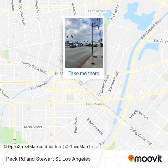 Peck Rd and Stewart St map