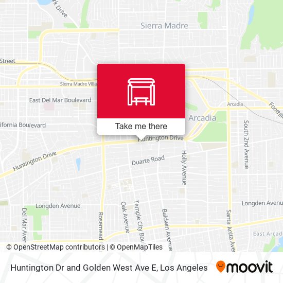 Huntington Dr and Golden West Ave E map