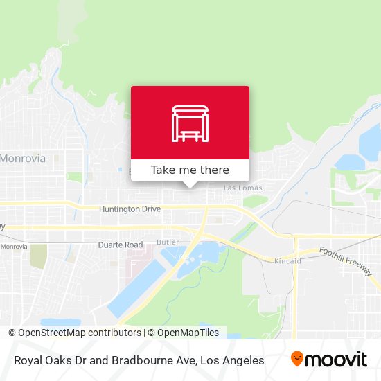 Royal Oaks Dr and Bradbourne Ave map
