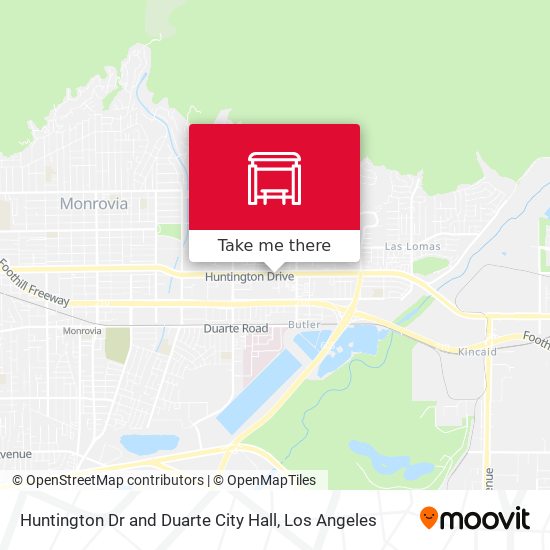 Huntington Dr and Duarte City Hall map