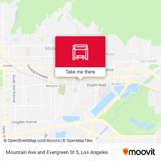 Mountain Ave and Evergreen St S map