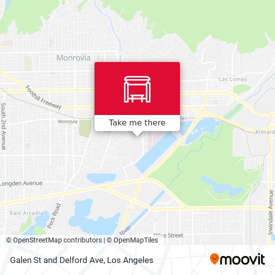 Galen St and Delford Ave map