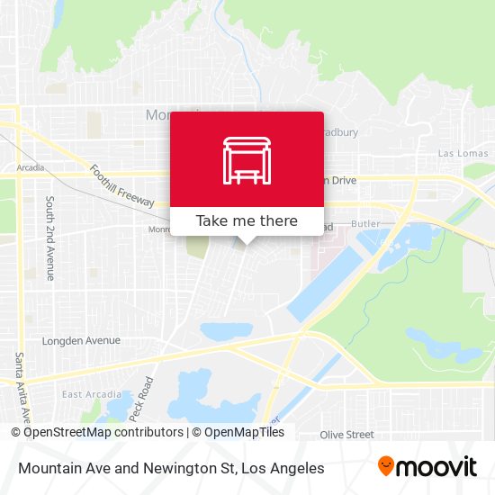 Mountain Ave and Newington St map