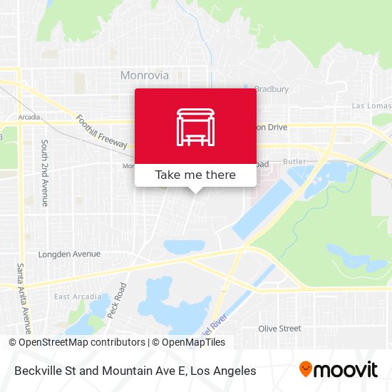 Beckville St and Mountain Ave E map