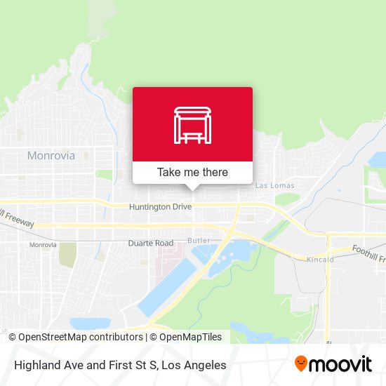 Highland Ave and First St S map