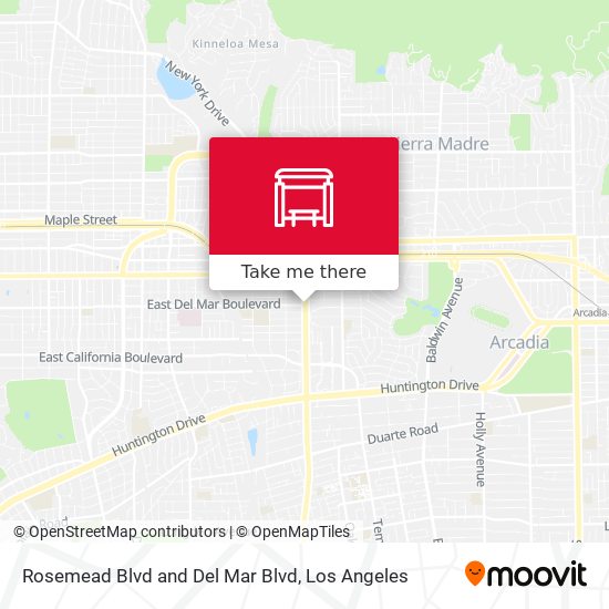 Rosemead Blvd and Del Mar Blvd map