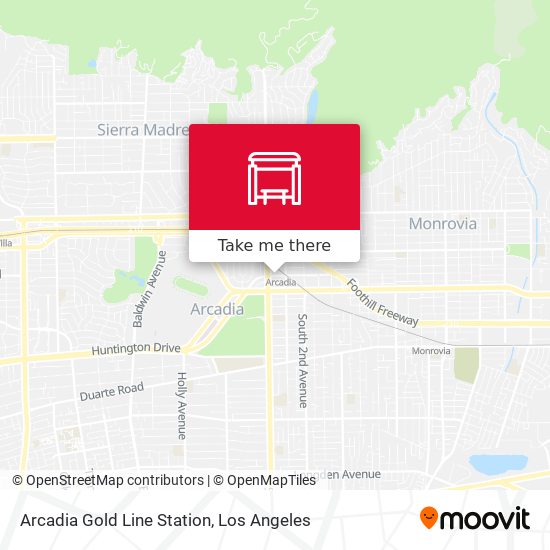 Mapa de Arcadia Gold Line Station