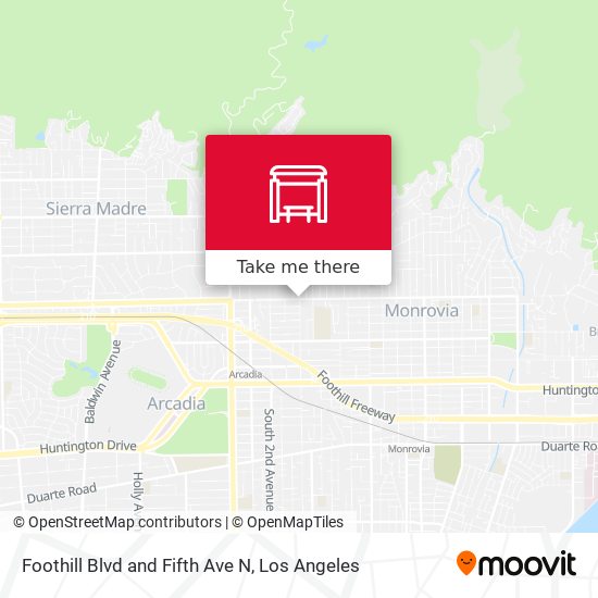 Mapa de Foothill Blvd and Fifth Ave N