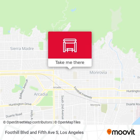 Mapa de Foothill Blvd and Fifth Ave S