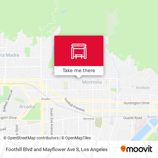 Foothill Blvd and Mayflower Ave S map