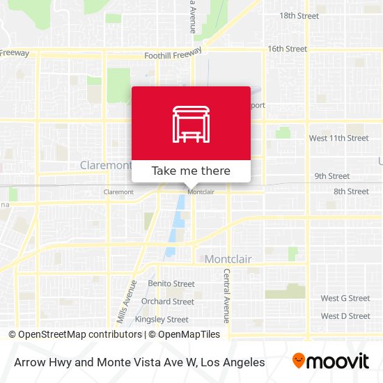 Mapa de Arrow Hwy and Monte Vista Ave W