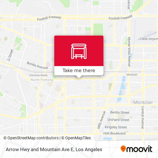 Arrow Hwy and Mountain Ave E map
