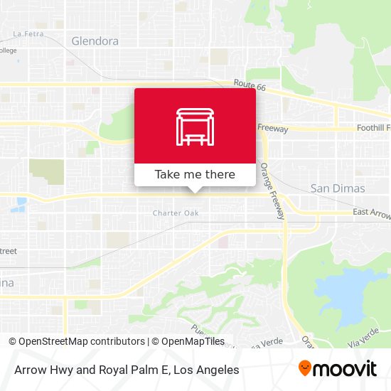 Arrow Hwy and Royal Palm E map