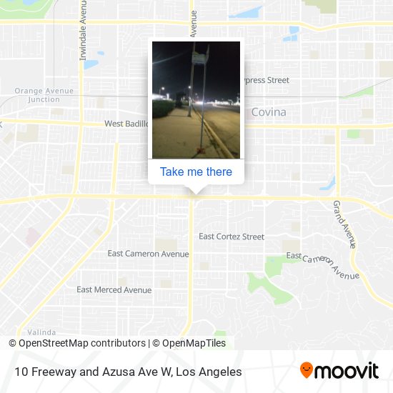 Mapa de 10 Freeway and Azusa Ave W
