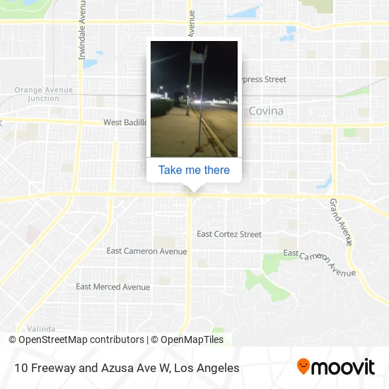 Mapa de 10 Freeway and Azusa Ave W