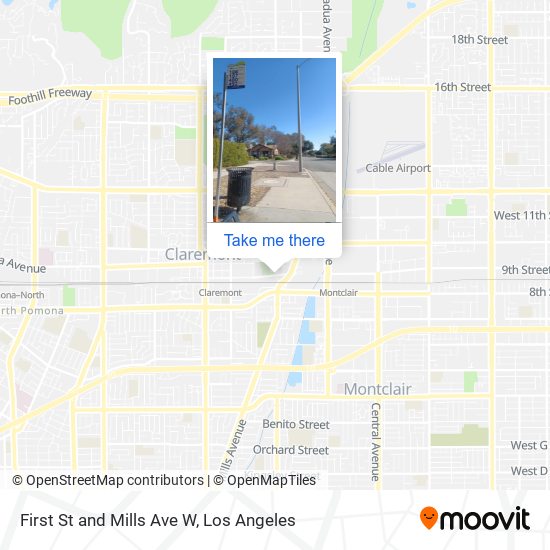 First St and Mills Ave W map