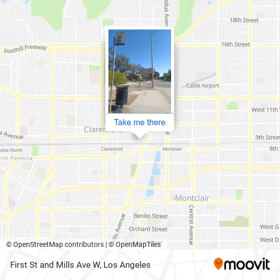 First St and Mills Ave W map