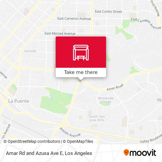 Amar Rd and Azusa Ave E map
