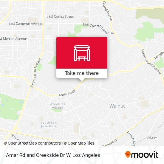 Amar Rd and Creekside Dr W map