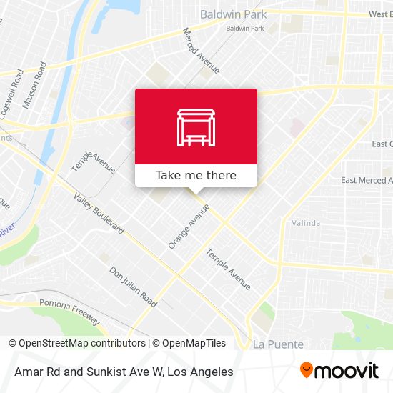 Amar Rd and Sunkist Ave W map