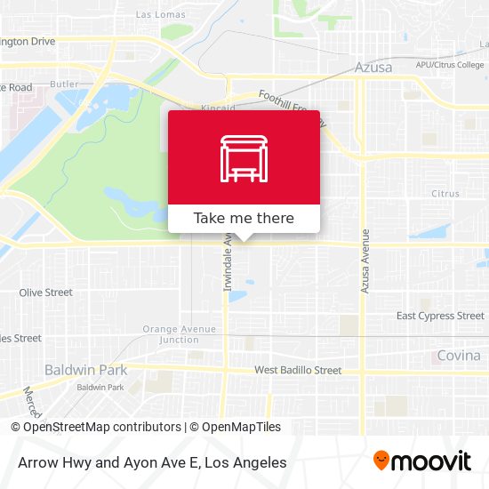 Arrow Hwy and Ayon Ave E map