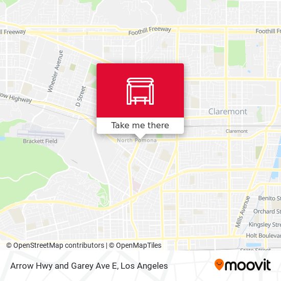 Arrow Hwy and Garey Ave E map