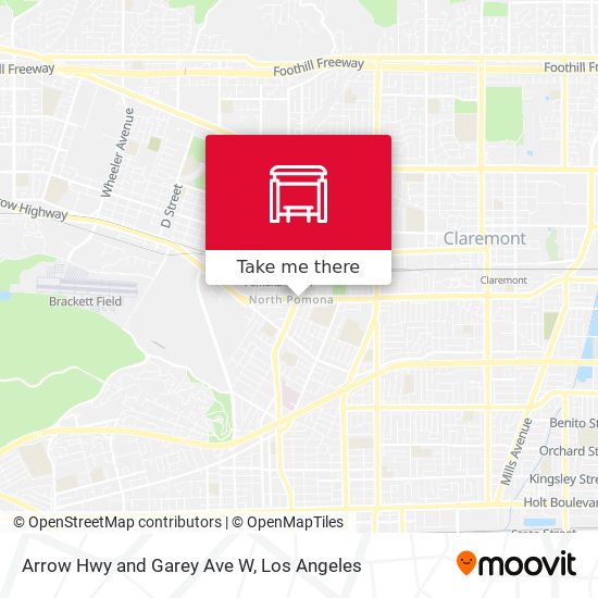 Arrow Hwy and Garey Ave W map