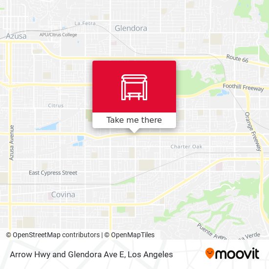 Mapa de Arrow Hwy and Glendora Ave E