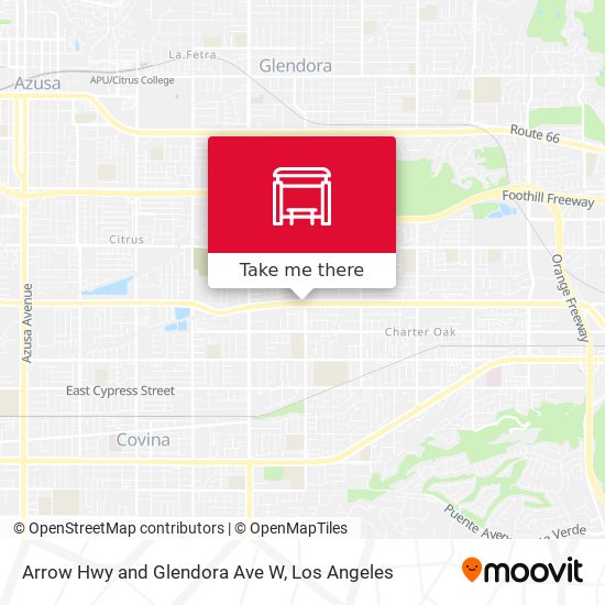 Mapa de Arrow Hwy and Glendora Ave W