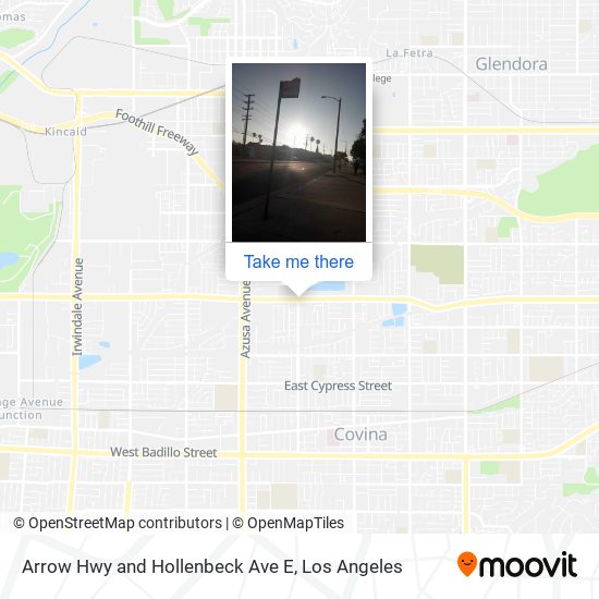 Mapa de Arrow Hwy and Hollenbeck Ave E