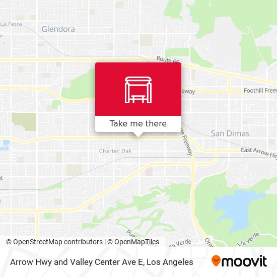 Mapa de Arrow Hwy and Valley Center Ave E