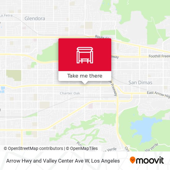 Mapa de Arrow Hwy and Valley Center Ave W