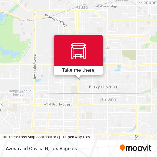 Azusa and Covina N map