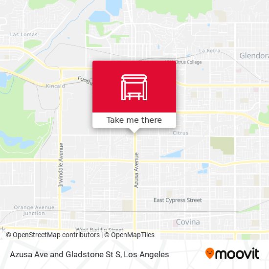 Mapa de Azusa Ave and Gladstone St S