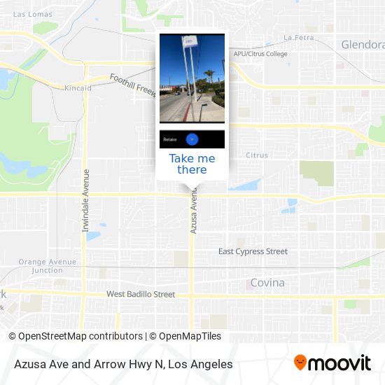 Mapa de Azusa Ave and Arrow Hwy N