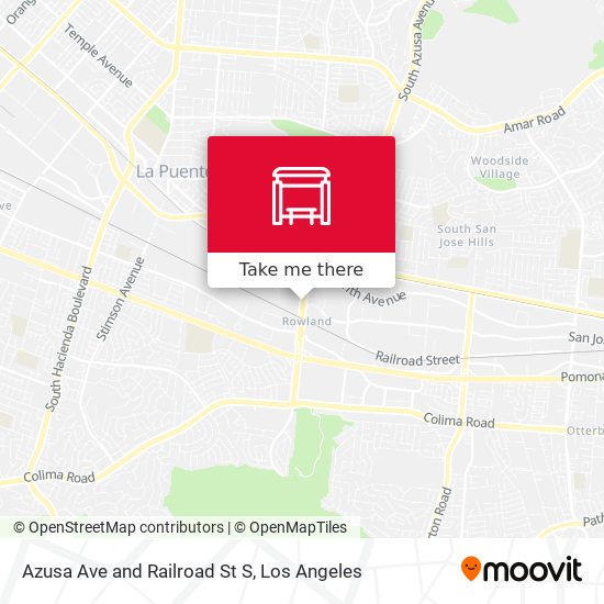 Azusa Ave and Railroad St S map