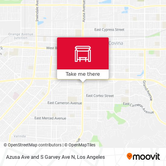 Azusa Ave and S Garvey Ave N map