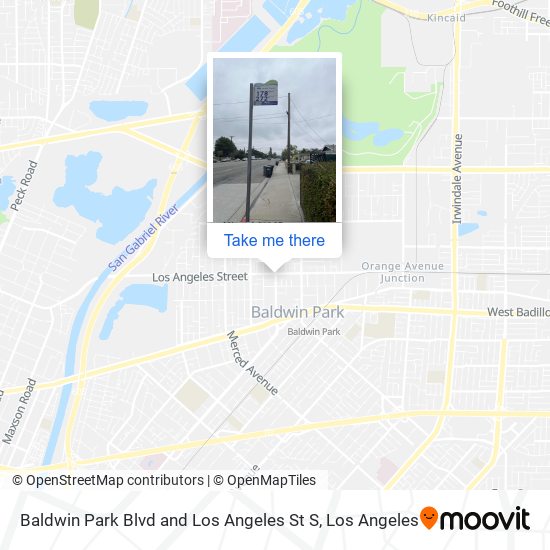 Baldwin Park Blvd and Los Angeles St S map