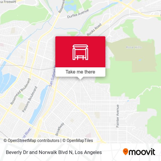 Beverly Dr and Norwalk Blvd N map