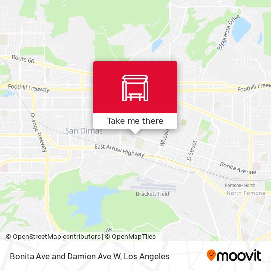 Bonita Ave and Damien Ave W map