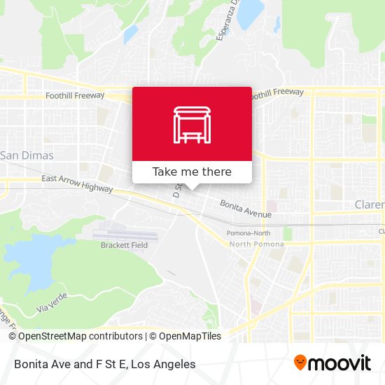 Bonita Ave and F St E map