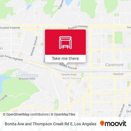 Bonita Ave and Thompson Creek Rd E map