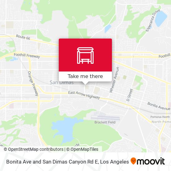 Bonita Ave and San Dimas Canyon Rd E map