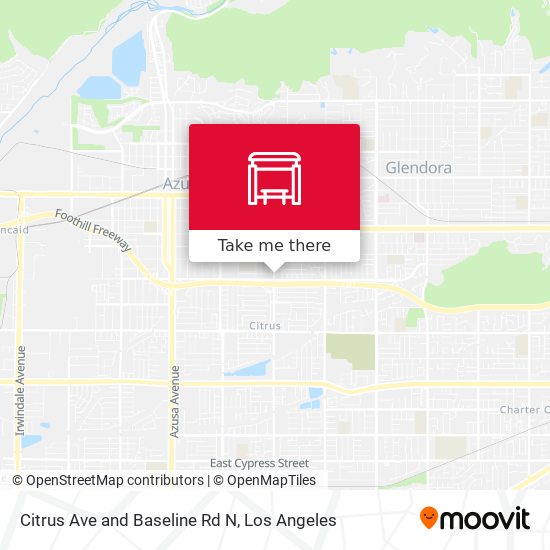 Citrus Ave and Baseline Rd N map
