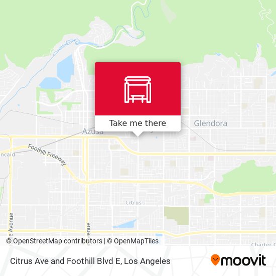 Citrus Ave and Foothill Blvd E map