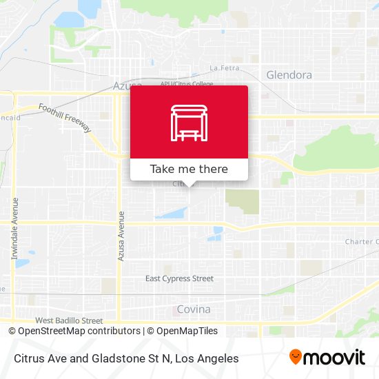 Citrus Ave and Gladstone St N map