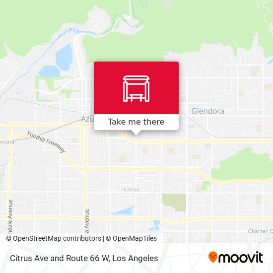 Citrus Ave and Route 66 W map