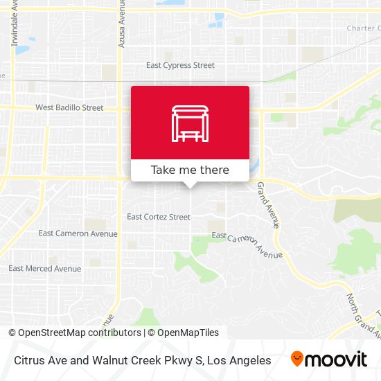Citrus Ave and Walnut Creek Pkwy S map
