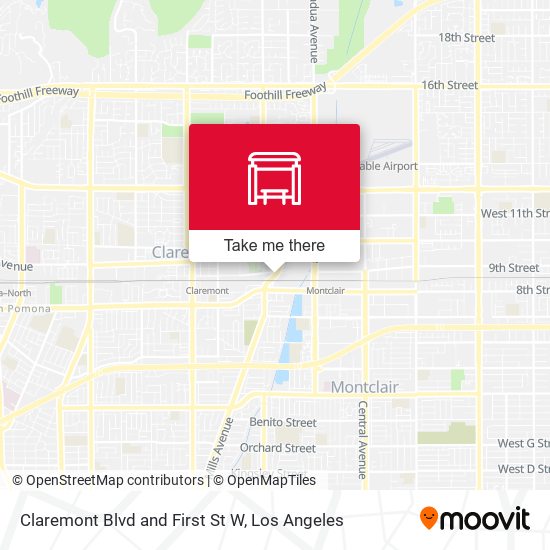 Claremont Blvd and First St W map