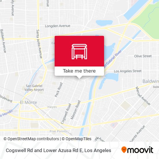 Cogswell Rd and Lower Azusa Rd E map
